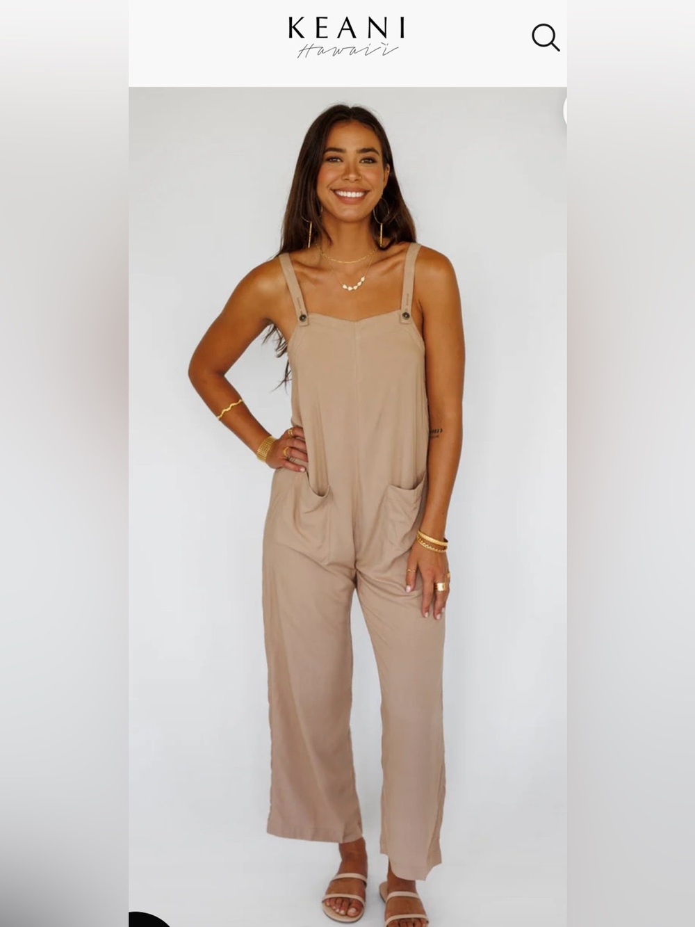 NWT Khush by Keani Hawaii Safari Jumpsuit  Size Medium
